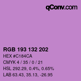 Code couleur: RGB 193 132 202 | qconv.com