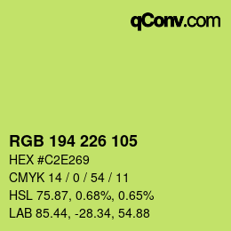 Color code: RGB 194 226 105 | qconv.com