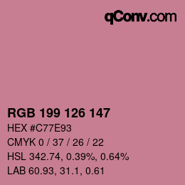 Color code: RGB 199 126 147 | qconv.com