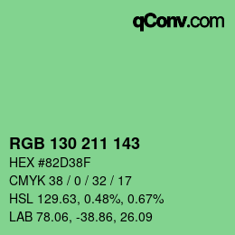 Color code: RGB 130 211 143 | qconv.com