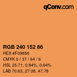 Color code: RGB 240 152 86 | qconv.com