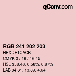 Farbcode: RGB 241 202 203 | qconv.com