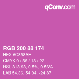 Farbcode: RGB 200 88 174 | qconv.com