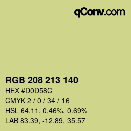 Color code: RGB 208 213 140 | qconv.com