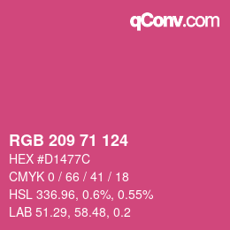 Code couleur: RGB 209 71 124 | qconv.com