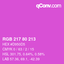 Código de color: RGB 217 80 213 | qconv.com