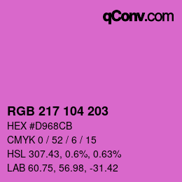 Código de color: RGB 217 104 203 | qconv.com