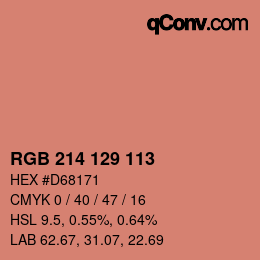 Color code: RGB 214 129 113 | qconv.com