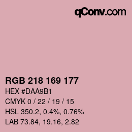 Código de color: RGB 218 169 177 | qconv.com