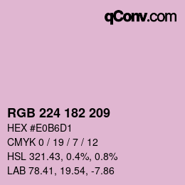 Código de color: RGB 224 182 209 | qconv.com