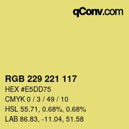 Código de color: RGB 229 221 117 | qconv.com