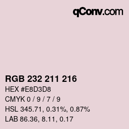 Código de color: RGB 232 211 216 | qconv.com