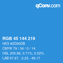 Código de color: RGB 45 144 219 | qconv.com