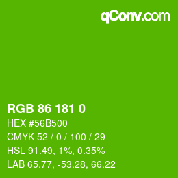 Color code: RGB 86 181 0 | qconv.com