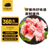 京东跑山猪 带皮五花肉块1kg