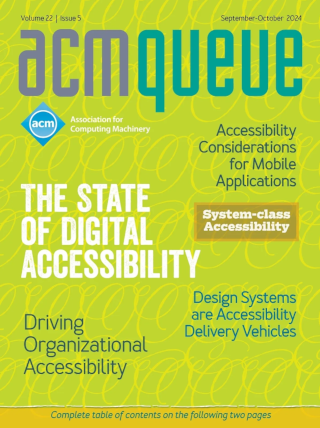 Volume 22, Issue 5 issue of acmqueue magazine