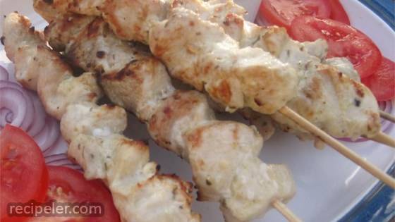 Chicken Souvlaki with Tzatziki Sauce