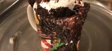 chocolate cake in a mug