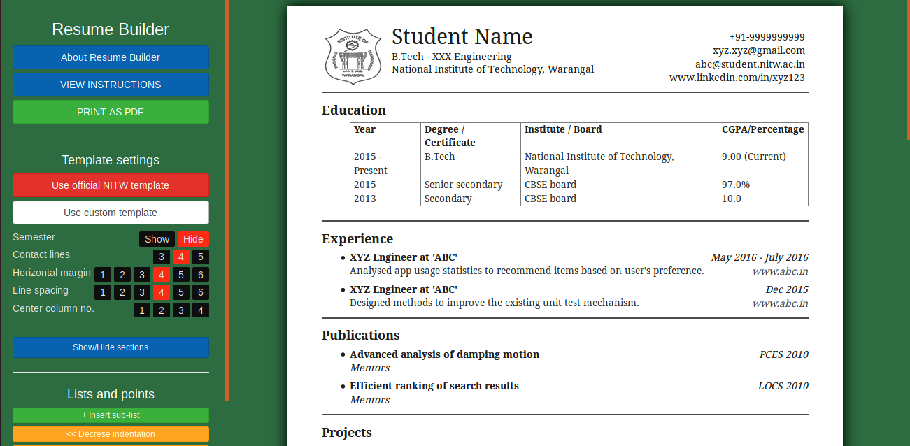 Resume-Builder