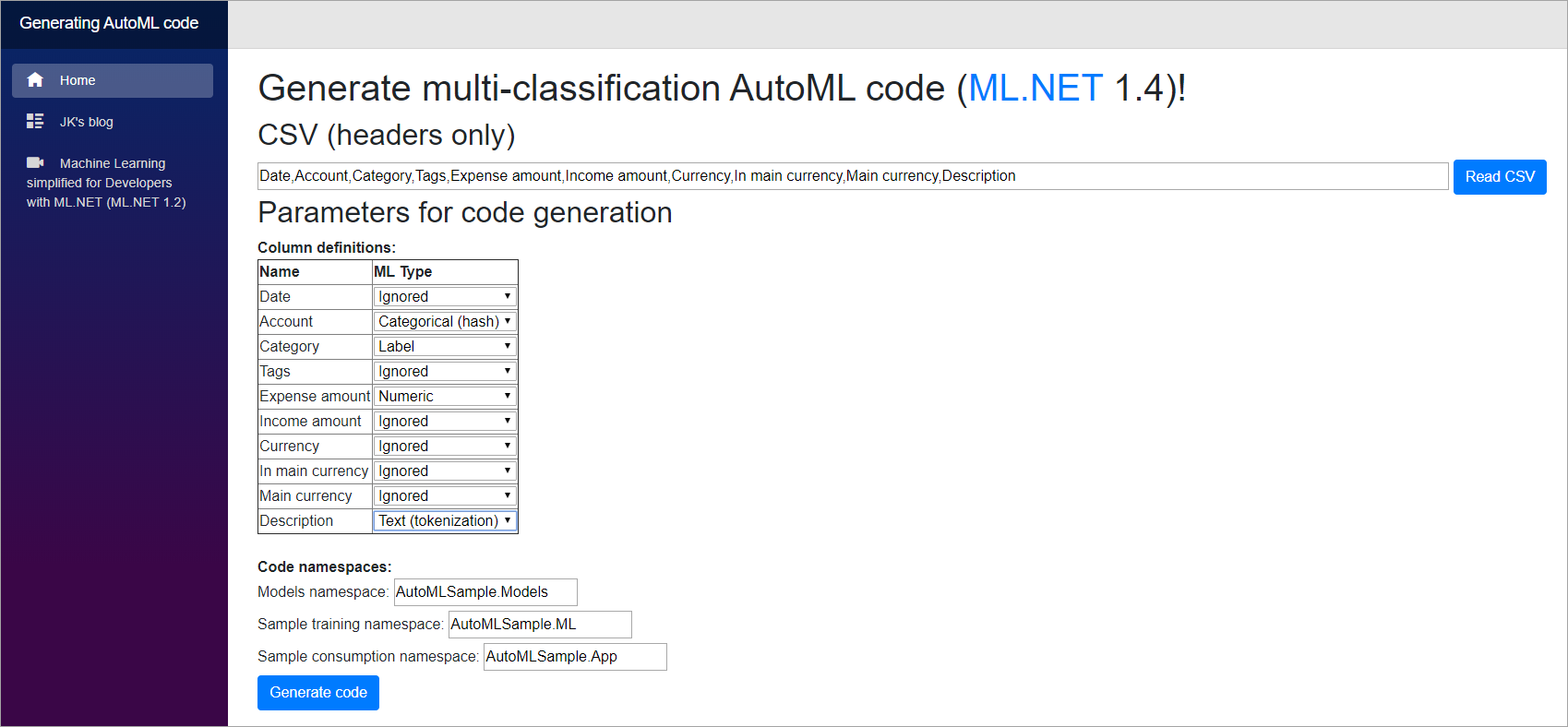 AutoML.CodeGenerator