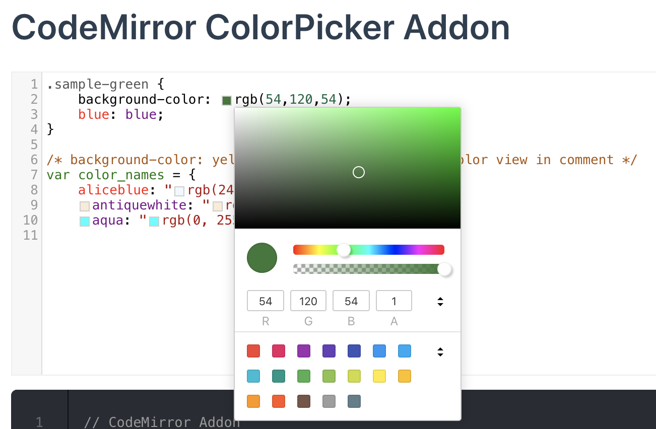 codemirror-colorpicker