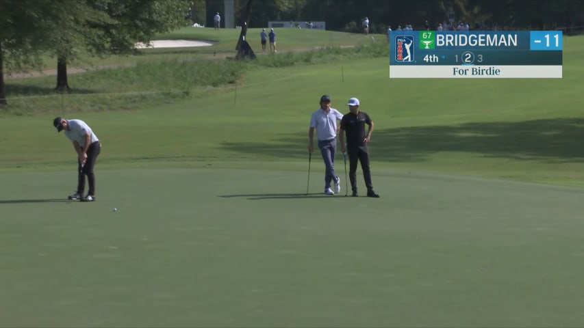 Jacob Bridgeman rolls in 33-footer for birdie at Sanderson Farms