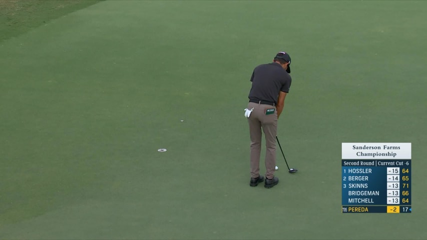 Raul Pereda makes short birdie putt at Sanderson Farms