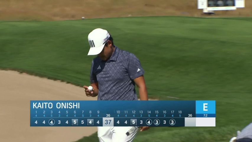 Kaito Onishi takes aggressive line to set up birdie at Korn Ferry Tour Champ