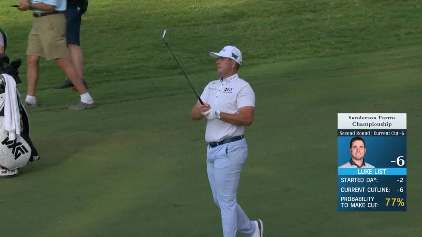 Luke List throws a dart to set up birdie at Sanderson Farms