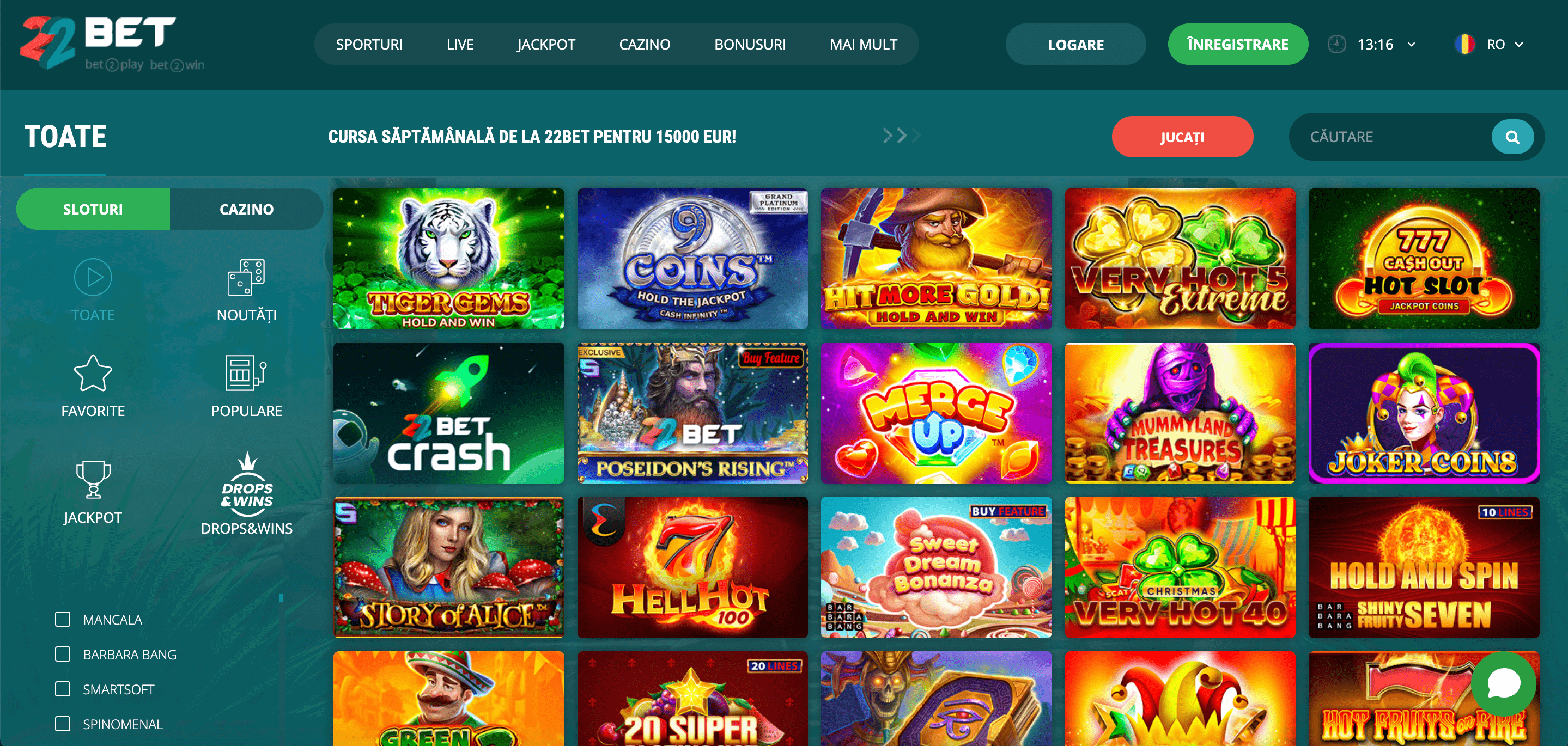 22bet homepage