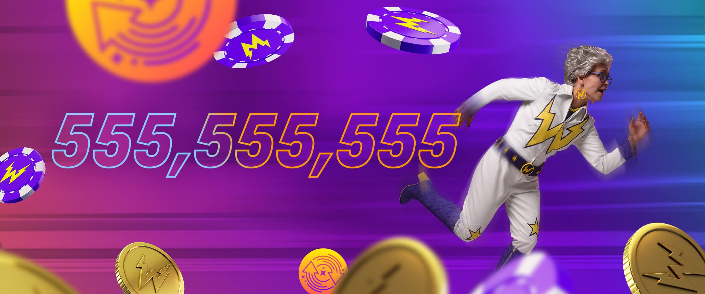 Lucky Prize of €555 to celebrate our 555,555,555 Milestone, plus 60 FS!