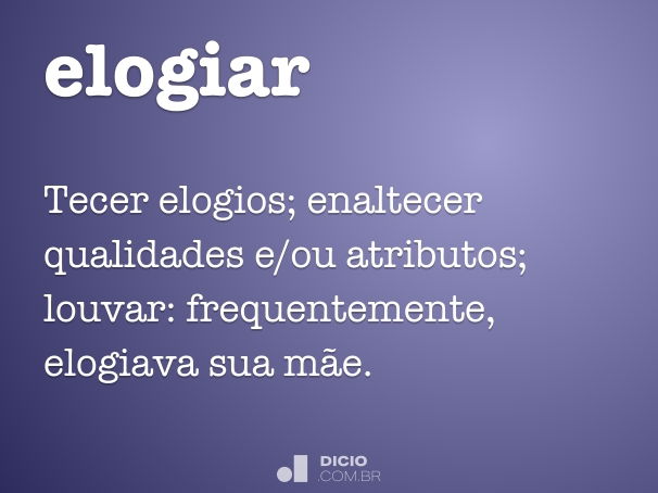 elogiar