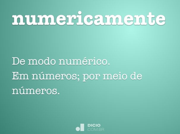 numericamente