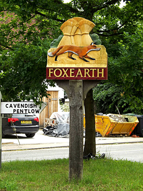 Foxearth Village sign