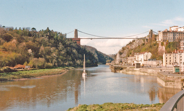 To Clifton Suspension Bridge from Ashton Bridge, 1989