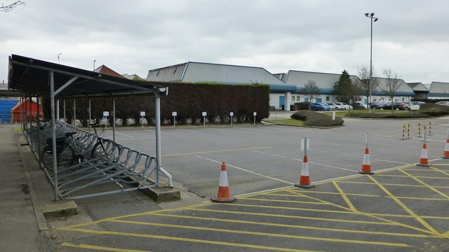 Bike shelter, Driving Test parking and the Business Centre, Beeston