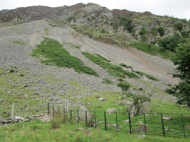 Scree path above Aber Falls