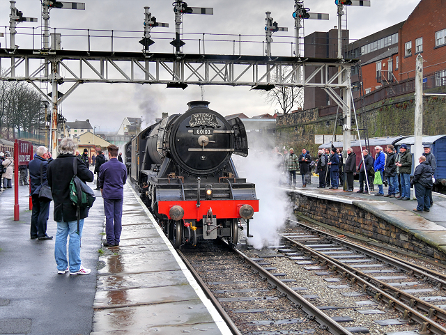 Flying Scotsman Test Running at Bury - January 2016