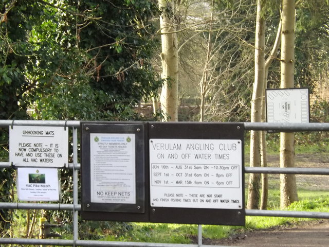 Verulam Angling Club sign