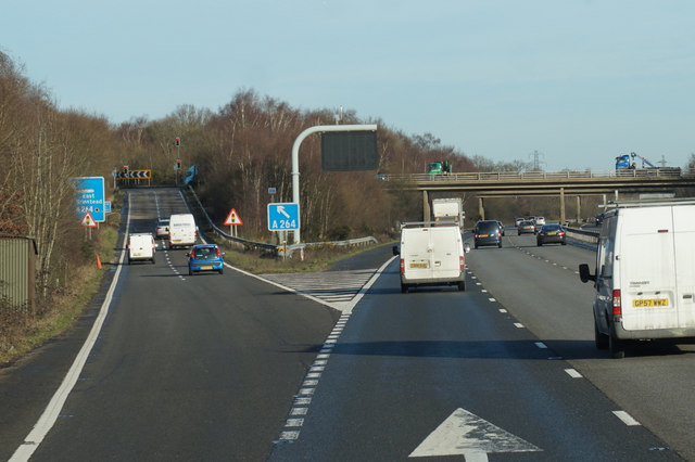 M23 Northbound at Junction 10