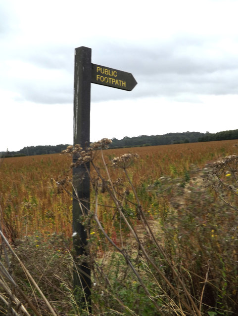 Footpath sign off Easthorpe Road