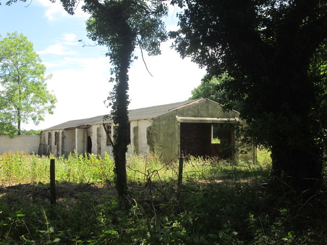 Disused building on the former airfield