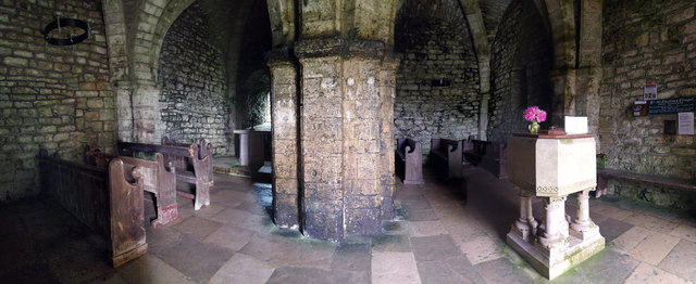 Interior of St Aldhelm's Chapel, Isle of Purbeck