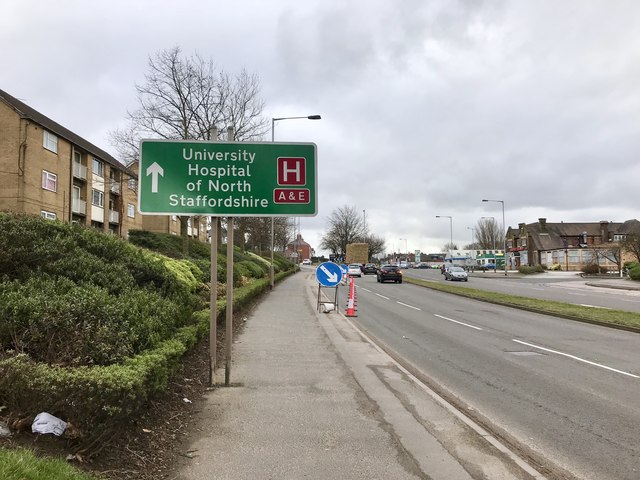 Hospital sign on the A34