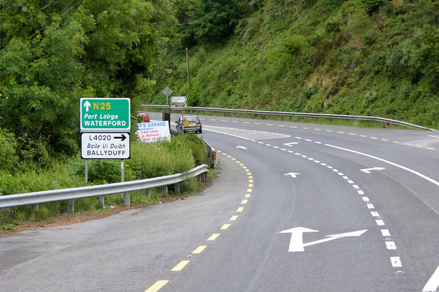 Eastbound N25 near Ballyduff