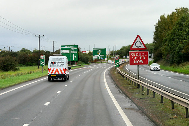 A78 approaching Pennyburn Roundabout