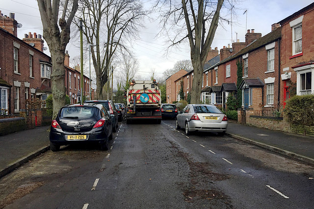 Street sweeping, Broad Street, Warwick