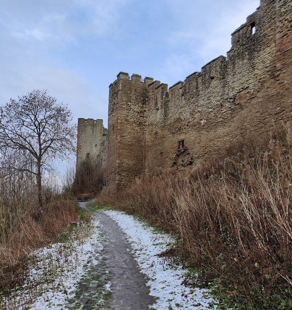 Path next to Ludlow Castle