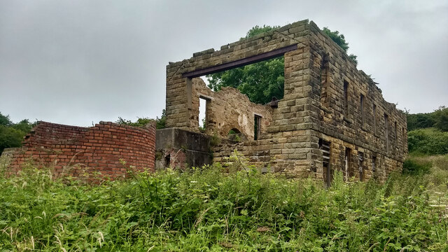 Main winding house and downcast shaft