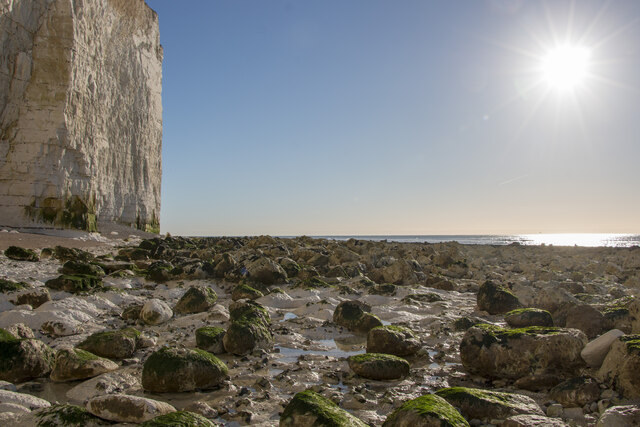 Coastal landscape with a geometrical appearance, Birling Gap